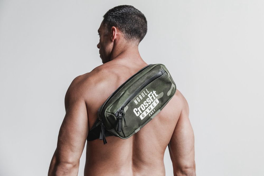 NOBULL Crossfit Games® 2021 Crossbody Bag - Army Green Camo - Ireland (0765ZMTYS)